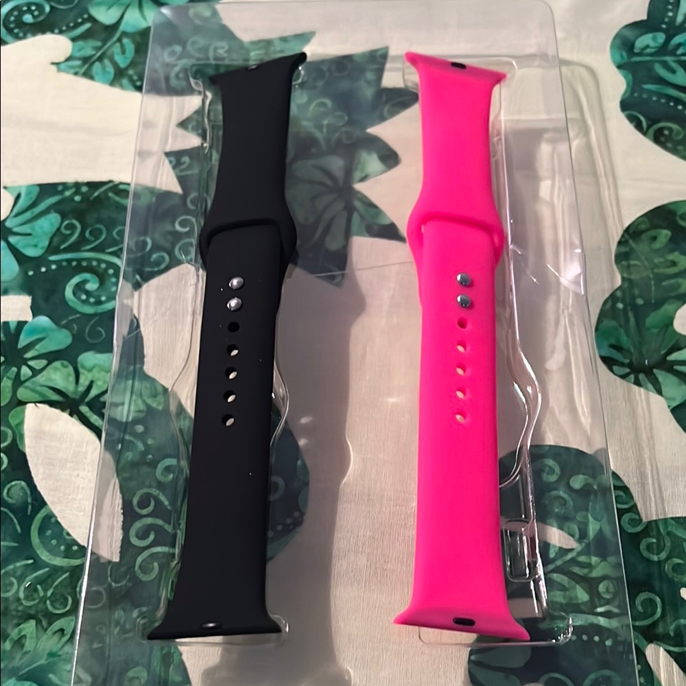 Black & Pink watchband for apple watch  new wo box or tags tried on pink nvr wrn